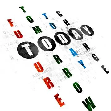 Timeline concept: Today in Crossword Puzzle Illustration