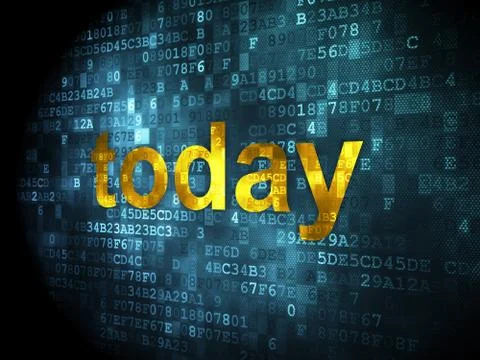 Timeline concept: Today on digital background 스톡 일러스트