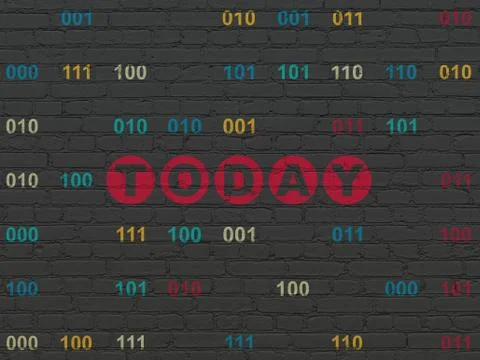 Timeline concept: Today on wall background イラスト素材