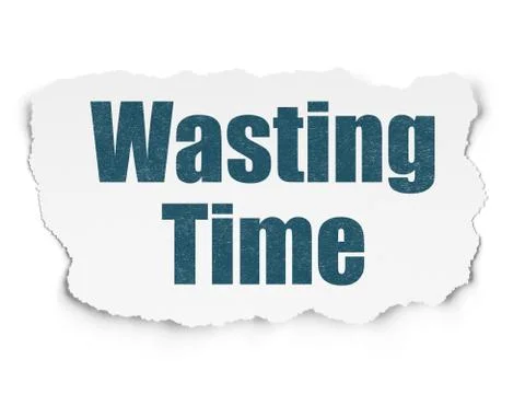 Timeline concept: Wasting Time on Torn Paper background イラスト素材