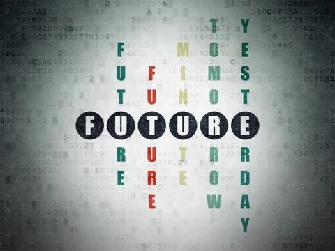 Timeline concept: word Future in solving Crossword Puzzle Stock-Illustration