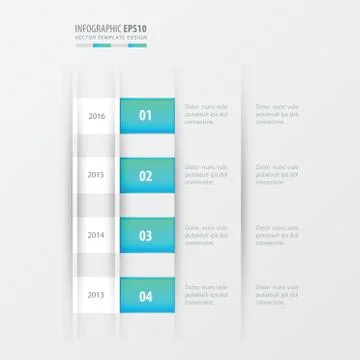 Timeline design design   blue gradient color Stock Illustration