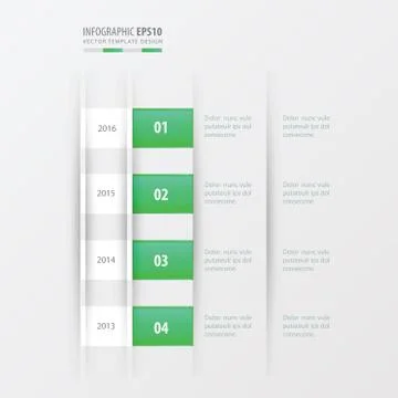 Timeline design design   green  gradient color Stock Illustration