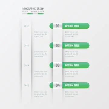 Timeline design  green  gradient color Stock Illustration