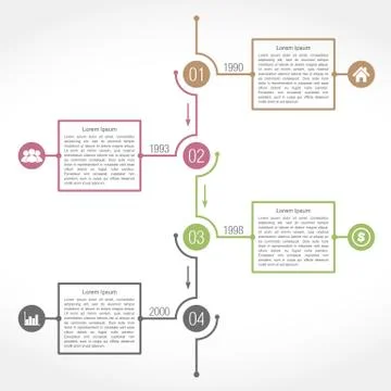 Timeline Design Illustrazione stock