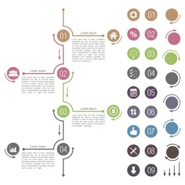 Timeline Design Stock Illustration