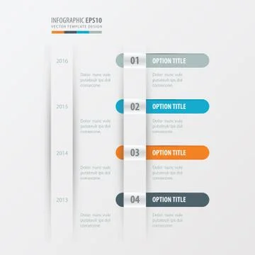 Timeline design   Orange , blue, gray color Stock Illustration