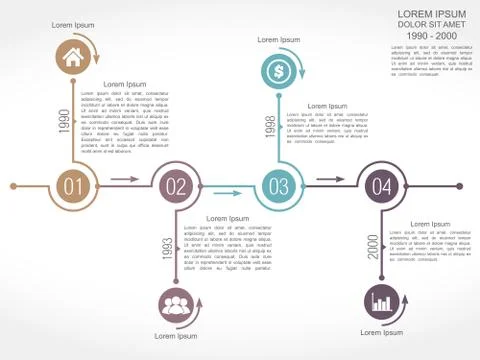 Timeline Design Template Stock Illustration