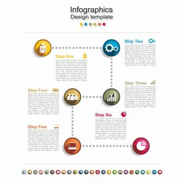 Timeline design template with place for your data. Vector illustration. 스톡 일러스트