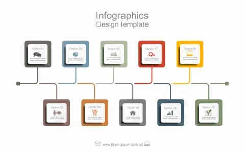 Timeline design template with place for your data. Vector illustration. Stockillustratie