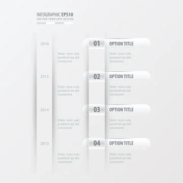 Timeline design  white color Stock Illustration