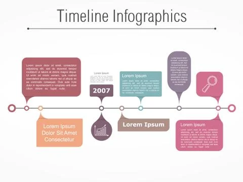 Timeline Elements Stock Illustration