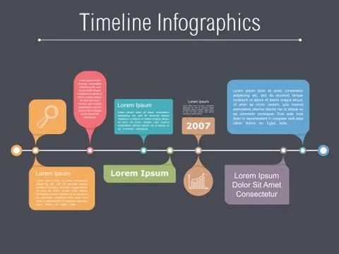 Timeline Elements Illustrazione stock