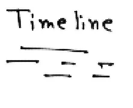 Timeline handwritten heading with lines timeline handwritten horizontal Stock Illustration