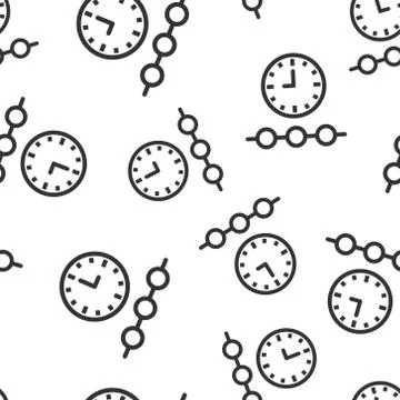 Timeline icon in flat style. Progress vector illustration on white isolated b Ilustración de archivo