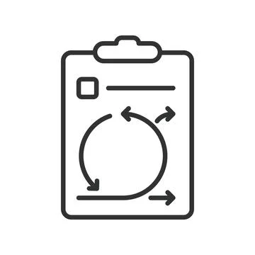 Timeline icon in line design. timeline, schedule, project, agile, planning Stock-Illustration
