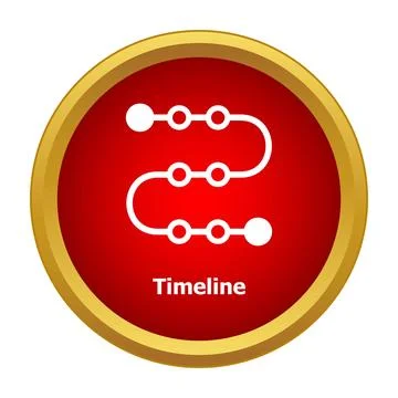 Timeline icon presenting project management progress planning Illustrazione stock