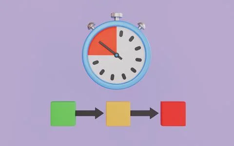 A timeline icon representing structured workflow stages and project Stock Illustration