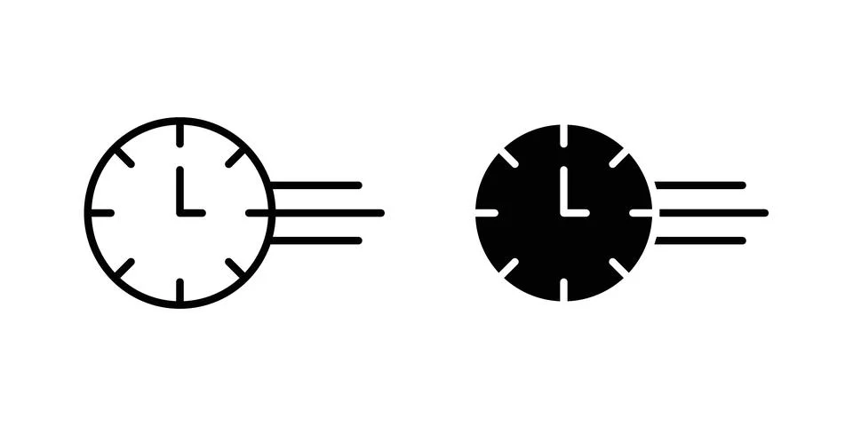 Timeline icon vector template set in black Stock Illustration