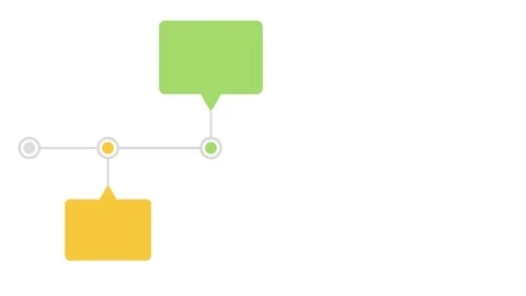 Timeline infographic animated horizontal line with alternating top and bott.. Stock Footage 342086120