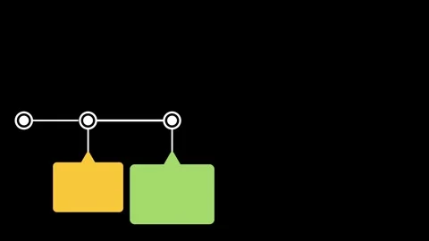 Timeline infographic animated horizontal line with consecutive bottom callo.. Stock Footage 342086124