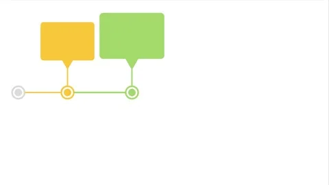 Timeline infographic animated horizontal line with consecutive top callout .. Stock Footage 342086126
