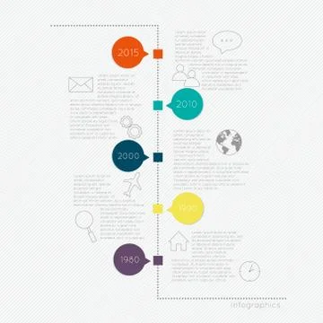 Timeline Infographic Design Templates. Stock Illustration