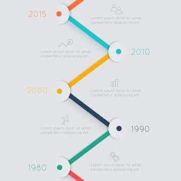 Timeline Infographic Design Templates. Stock Illustration
