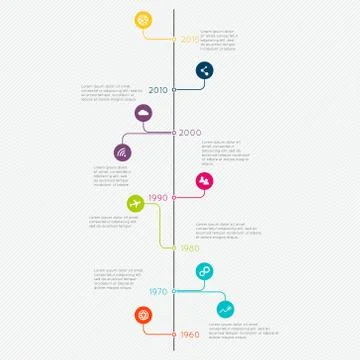 Timeline Infographic Design Templates. Illustrazione stock