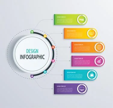 Timeline infographic design vector and marketing icons.Can be used for work.. Stock Illustration