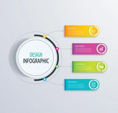 Timeline infographic design vector and marketing icons.Can be used for work.. Stock Illustration