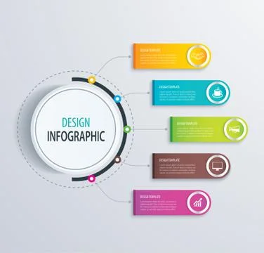 Timeline infographic design vector and marketing icons.Can be used for work.. Stock Illustration