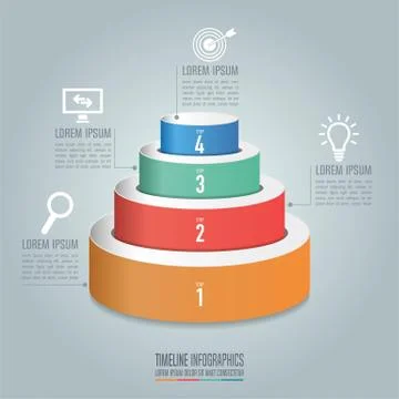 Timeline infographic design vector and marketing icons for presentation. Stock Illustration