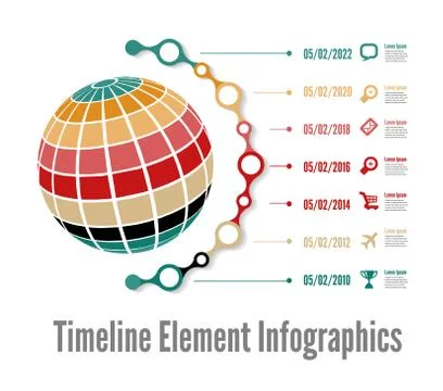 Timeline infographic Illustrazione stock