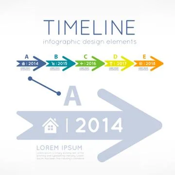 Timeline infographic Illustrazione stock