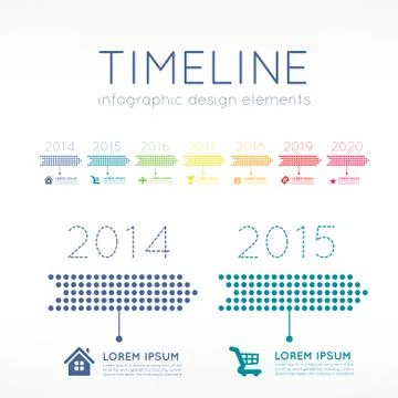 Timeline infographic Stock Illustration