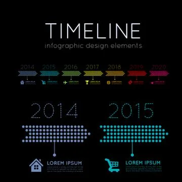 Timeline infographic Stock Illustration