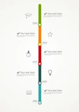 Timeline infographic Stock Illustration