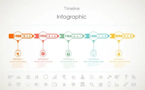 Timeline infographic Stock Illustration