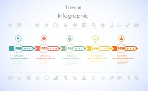 Timeline infographic Stock Illustration