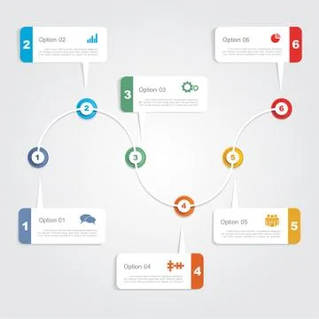 Timeline infographic layout template. Vector illustration Stock Illustration
