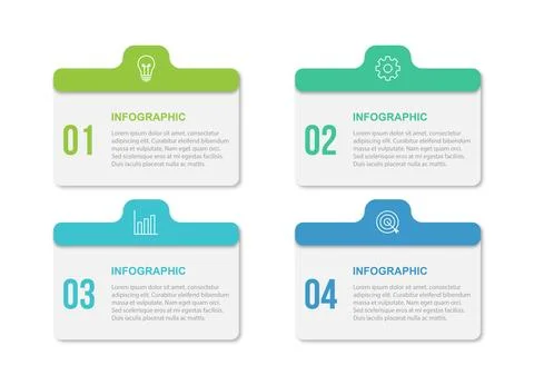 Timeline infographic template. 4 Step timeline journey, calendar Flat simpl.. Stock Illustration