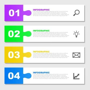 Timeline infographic template. 4 step timeline journey. Simple and flat inf.. Stock Illustration