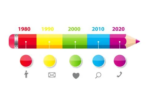 Timeline Infographic Template for Business Vector Illustration. Stock Illustration