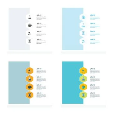 Timeline, infographic template design set Stock Illustration
