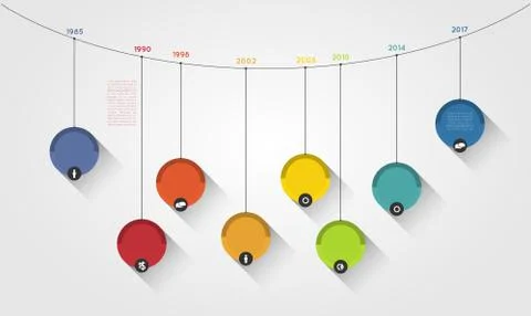 Timeline infographic template Stock Illustration