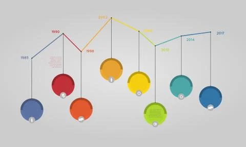 Timeline infographic template Stock Illustration