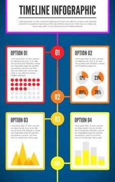 Timeline infographic template 스톡 일러스트