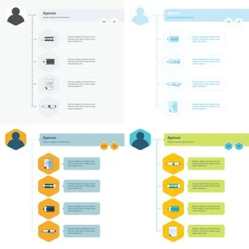 Timeline Infographic template set Stock Illustration