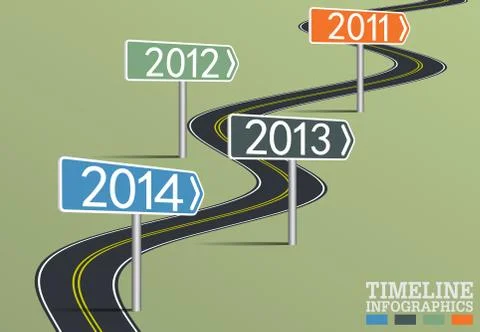 Timeline Infographic Template Vector Illustration Stock Illustration